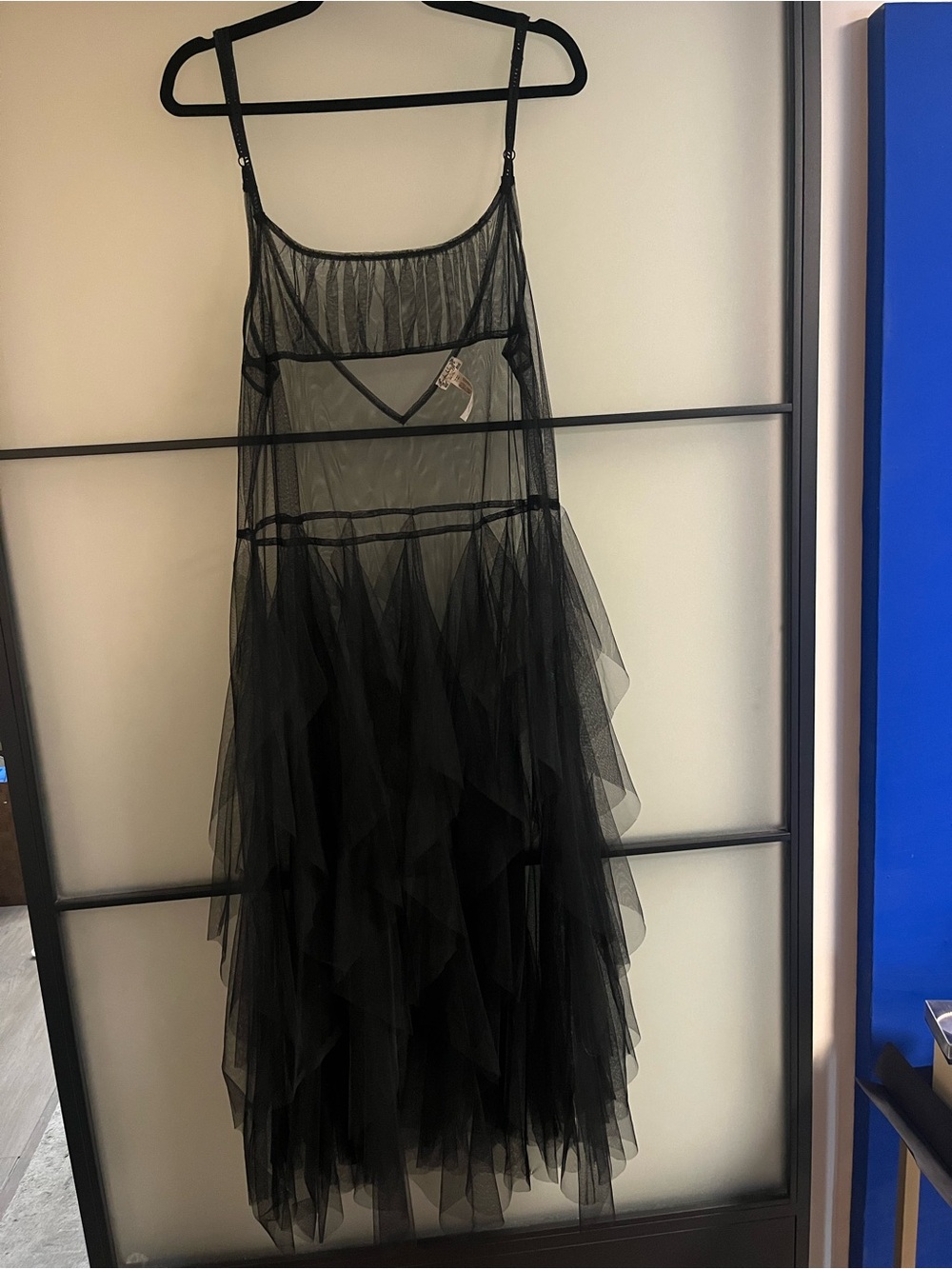Free People Black Sheer Layered Tulle Slip Dress - All About You Slip - Picture 5 of 11